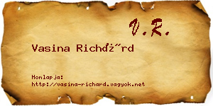Vasina Richárd névjegykártya